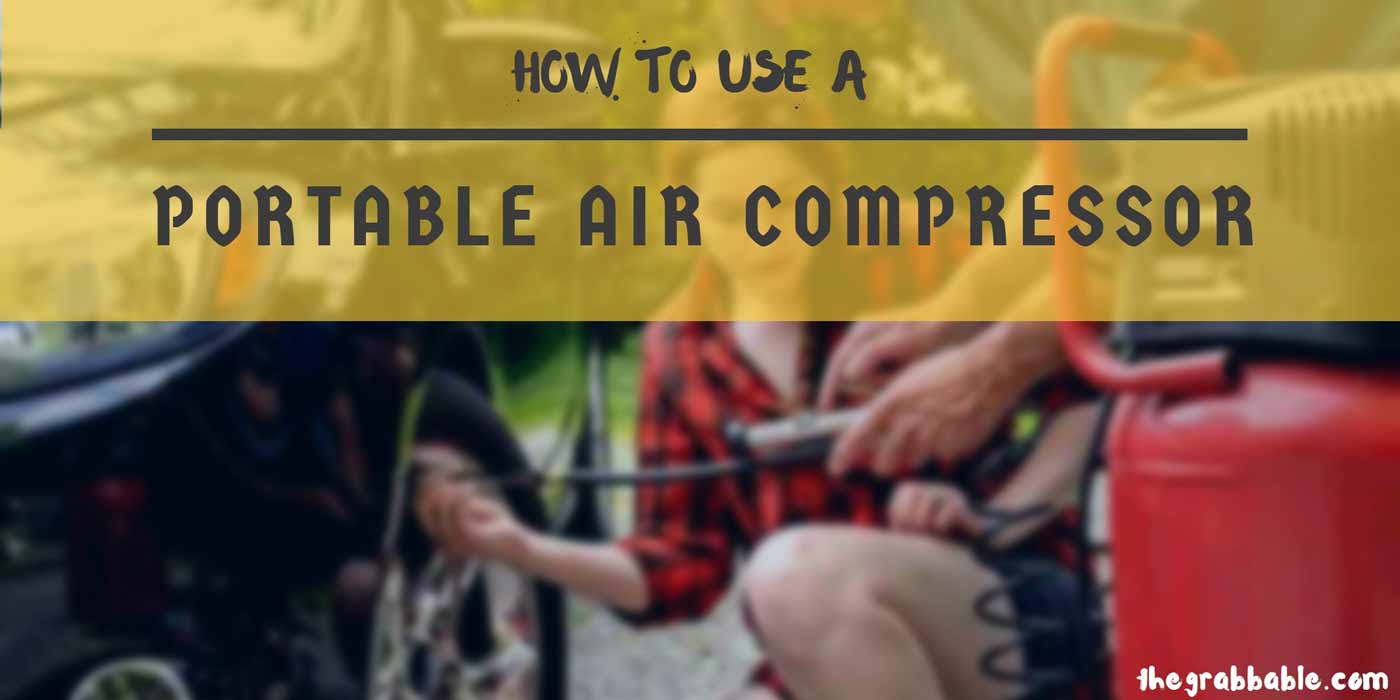 how to use a portable air compressor to fill a tire